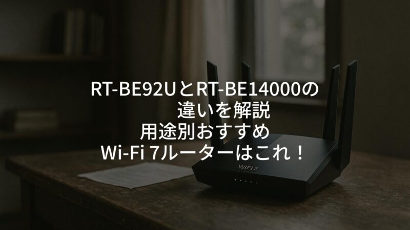 ASUS RT-BE14000 WiFi7 ルーター 2025年製 高速通信 RT-BE92UとRT